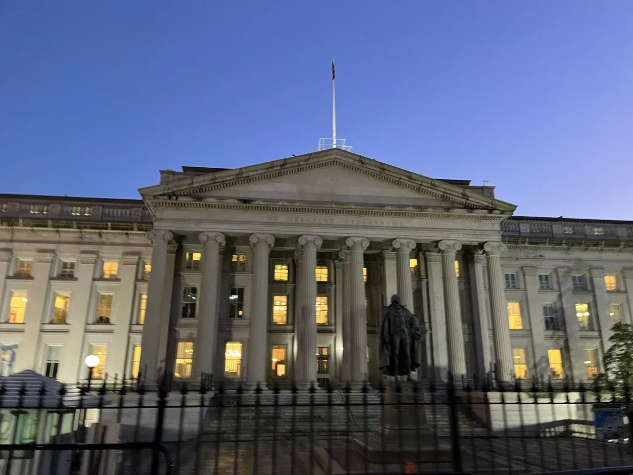 The United States Treasury building in Washington, DC — the department that pays the Saver's Match deposits